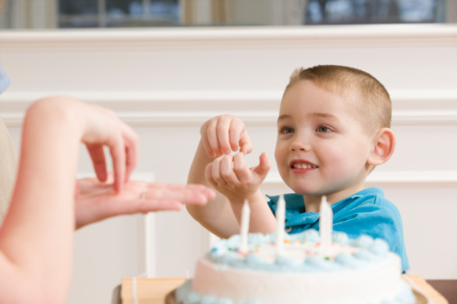 Boy using Sign Language